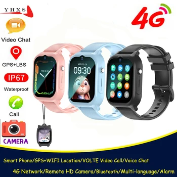 Smart 4G Fernbedienung Kamera GPS WI-FI Tracker Location Armbanduhr SOS Video Anruf Monitor Sim-Karte Kinder Studenten Phone Neckable Uhr