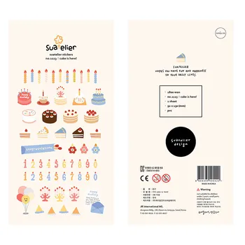 Koreanische Importiert Marke Sonia Kawaii Geburtstag Kuchen Kerzen Aufkleber Scrapbooking Diy Tagebuch Schreibwaren Aufkleber Nette