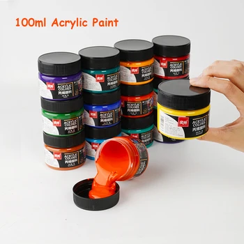 36Colors 100ml Acryl Farbe Jar Flasche Professionelle Künstler Helle und Lebendige Opaque Farben, indem Sie Volle Farbspektrum