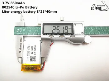 10 Stück Liter Energie Batterie Gute Qulity 3,7 V,850mAH,802540 Polymer lithium-ion / Li-ion Batterie für SPIELZEUG,POWER BANK,GPS,mp3,mp4