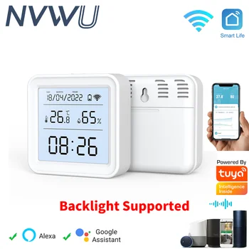 WiFi Temperatur Feuchtigkeit Sensor Tuya Smart Home Thermometer APP SmartLife Arbeit Mit Alexa Google Assistent