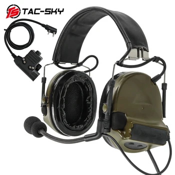 TAC-SKY COMTAC II Silikon Ohrenschützer Hören Noise Reduktion Pickup Military Tactical Headset FG+ U94 Kenwood Stecker PTT