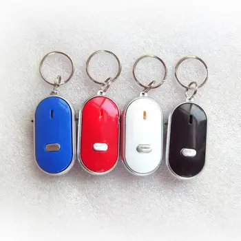 Anti-Verloren Schlüssel Locator Finder LED Blinkt PIEPEN Sound Control Alarm Whistle Key Finder Schlüsselring Kind Tasche Brieftasche Finder Locator