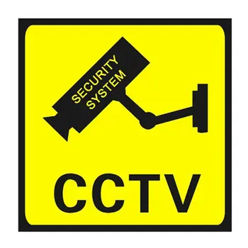 CCTV Überwachung Sicherheit 24 Stunde Monitor Kamera Warnung Aufkleber Zeichen Alarm Wand Aufkleber Wasserdichte Etiketten 110x110mm