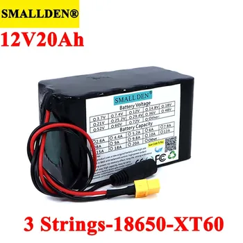 SMALLDEN 11,1 V/12V 20ah 18650 lithium-Akku 20000mAh mit PCB Für Hernie Lampe,Verstärker, überwachung XT60 Stecker