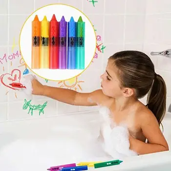 DIY 6 Pcs Baby Kinder Sicherheit Waschbar Bad Buntstifte Bathtime Spaß Pädagogisches Spielzeug 2019 Neue