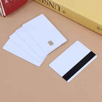 5 Pcs Sle4442 Chip Blank Smart Card Mit Magnetstreifen Hico 3 Track Inkjet-PVC-Kontakt Typ Composite-IC-Karte