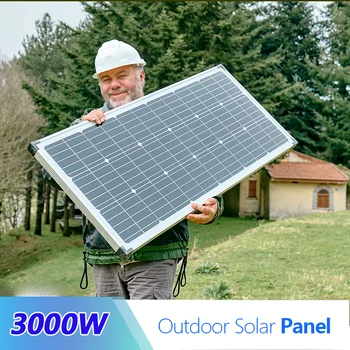1000W 2000W 3000W Solar Panel 18V High Efficiency Portable Power Bank Flexibel Aufladen Outdoor-Solar-Zellen Für Home/Camping -