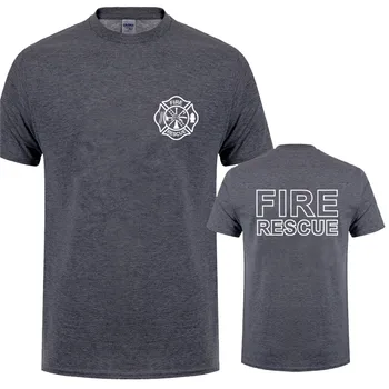 Feuerwehr-Feuerwehrmann-T-Shirt für Männer-Feuerwehrmann-T-shirts Short Sleeve Mans Coole Tops QR-045
