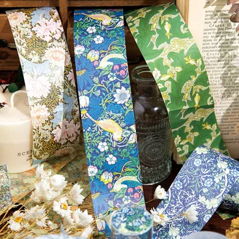 William Morris Malerei Floral Designs Washi Tape Colored Masking Tape Dekorative Klebeband für DIY Handwerk Geschenk Verpackung Sammelalbum