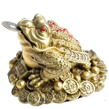 Feng Shui Kröte Geld GLÜCK Glück Reichtum CN Golden Frog Wohnkultur Ornamente Auto Dekoration Zubehör Glückliche Geschenke