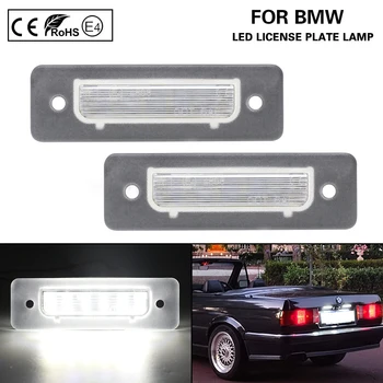 2PCS Lizenz Platte Licht Für BMW E30 M3 E28 M5 M1 E26 Z1 Roadster E23 E24 E12 Kein Fehler LED Anzahl Platte Lichter Hohe Helligkeit