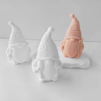 3D-Ski-Zwerg Kerzen Silikon Formen Handgemachte Seife DIY-Duftkerze Gips Harz Ornament Mould Home Decor Crafts