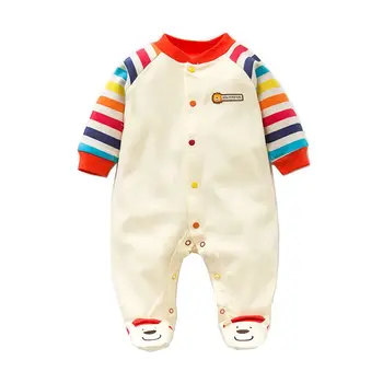 2022 Frühling Herbst Baby Strampler 100% Baumwolle Neugeborenen Baby Kleidung Lange Hülse Baby Mädchen Kleidung Cartoon Overall Infant Kleidung