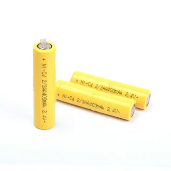 GTF 1-10pc 2/3 AA 2,4 v 400mAh-Batterie 2/3 AA 2,4 V Ni-CD Akku für Elektrische Rasierer Zahnbürste, Rasierer LED-Licht-Zelle