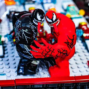 Marvel Superhelden Venom Serum Carnage Riot Venom Spiderman Wolverine Großes Gebäude Block Figuren Spielzeug Für Kinder