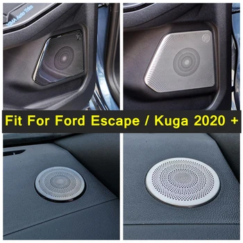 Edelstahl Instrument Panel Lautsprecher Dekorative Ring Abdeckung Trim Auto Innen Zubehör Für Ford Escape / Kuga 2020 - 2022