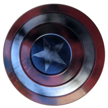 Super-Helden-Waffe 1:1 Full Metal Shield Superhelden-Runden Schild Waffe Halloween Cosplay Prop Film Cos Kinder Rolle Spielen Geschenk