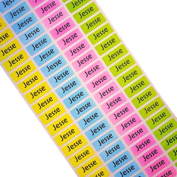 3 Größe Regenbogen Wasserdichte Aufkleber Briefpapier Name Aufkleber, Custom Aufkleber, Flasche Etiketten für Kinder Jungen und Mädchen