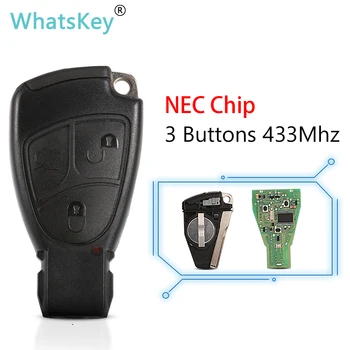 WhatsKey 2/3 Tasten 433Mhz Auto Fernbedienung Schlüssel Fob Für Mercedes Für Benz E SLK CL W203 W211 W208 1996 - 2005 NEC Smart Key