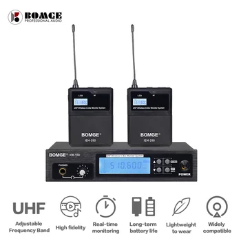 BOMGE 80 Sets Einstellbare Frequenz UHF Band Drahtlose In-Ear-Monitor-Monitoring-System, Geeignet Für Live-Performance