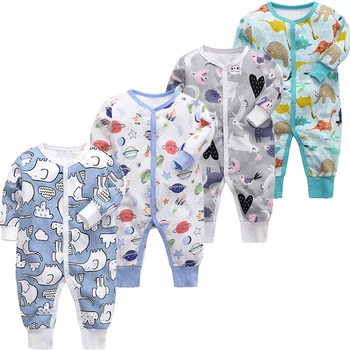 Baby Boy Sleeper Pyjamas 1/2Pcs Baumwolle Strampler Lange Ärmel Kleinkind Mädchen Nachtwäsche 0-24 Monate Kleinkind Onsies ropa de bebe Kleidung