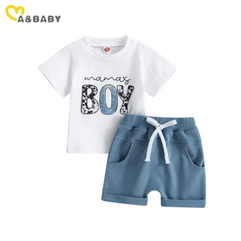 ma&baby 0-3Y Kleinkind Baby Jungen Kleidung Sets Sommer Outfits Kleinkind Kid Jungen Buchstabe T-shirt Shorts Casual Kleidung