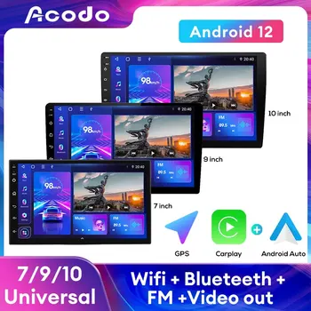 ACODO Android 12 Auto Multimedia-Player 2 Din 7 9 10 Zoll Universal WiFi GPS Auto Radio Carplay Für Toyota Kia Nissan Honda