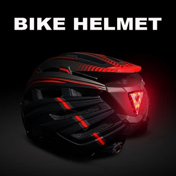 NEWBOLER Fahrrad Helm Mit LED-Licht Goggle Radfahren Helm MTB Road Fahrrad Helm Outdoor-Sport Sicher Hut Für Mann Frauen Erwachsene