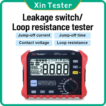 Xin Tester XT5910 Digitaler Leckage-Schalter/RCD Loop Widerstand Tester Multimeter Reise-out Strom/Zeit-Anzeige Mit USB 2.0-Schnittstelle