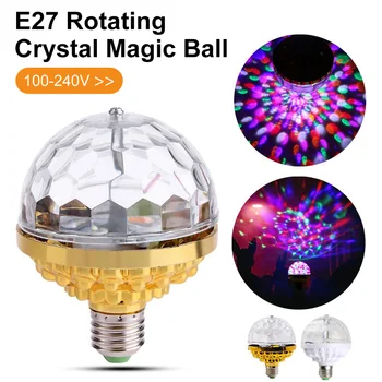 E27 RGB LED-Lampe Bühne Licht Weihnachten Party Lampe Rotierenden Kristall Magic Ball Für Urlaub Party Bar KTV Disco Effekt Decro
