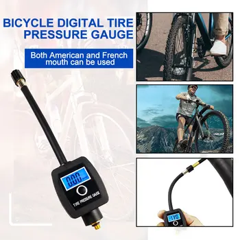 Tragbare Fahrrad Digital Tire Pressure Gauge Digital LCD Car Motorcycle Air Reifen Meter Messung für Presta Ventil/Schrader