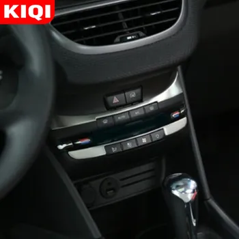 KIQI Auto Control Panel Aufkleber Klimaanlage Schalter Innen Pailletten Aufkleber für Peugeot 208 2015 - 2019 Zubehör