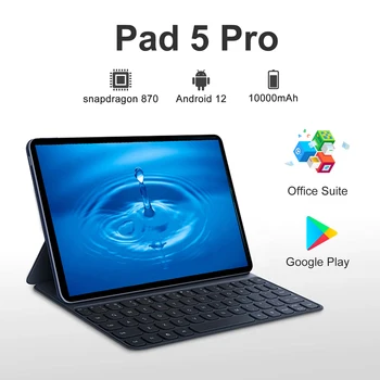 2023 Tablet-Android-Pad-5 Pro-10.1 Zoll 16G HD +512GB Global Tablette 5G Dual-SIM-Karte oder WIFI Google Spielen Tabletten Für Laptops PC