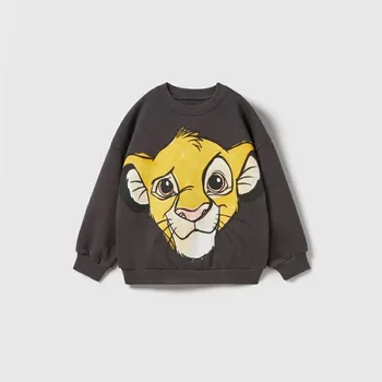 König Der Löwen-Baby-Jungen-Hoodies Herbst Kleidung 2023 Neue Mode Marke Kinder Pullover Sweatshirts Lose Cartoon Kinder Tops Langen Ärmeln