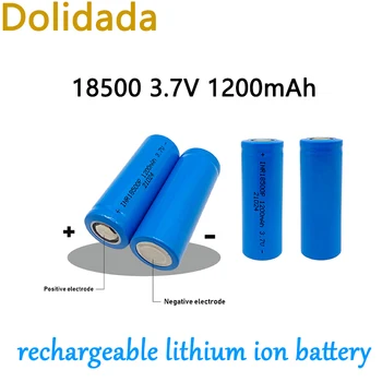 INR18500P 3,7 V Wiederaufladbare Lithium-Ionen Batterie 18500 Akku mit 1200 Mah Geeignet für Elektrische Rasierer, Taschenlampen, Elektrische Spielzeug, Radios Usw.