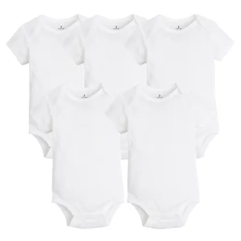 5 PCS/LOT Neugeborenes Baby Kleidung 2018 Sommer Body Baby Bodys 100% Baumwolle Weiß Kinder Overalls Baby Junge Mädchen Kleidung 0-24M