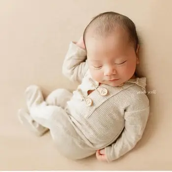 2021 outfits Neugeborenen Fotografie Requisiten Kleidung für neue geboren baby Foto Schießen Kleidung junge Strampler Kostüm bebe foto Zubehör