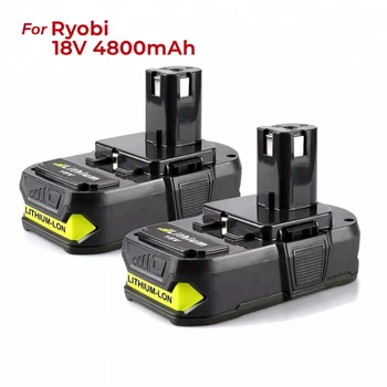 Aktualisiert 4.8 Ah Ersatz Für Ryobi 18V Lithium-Batterie, Kompatibel mit Ryobi 18-Volt ONE+ Plus P107 P108 P102 P103 P104 P105