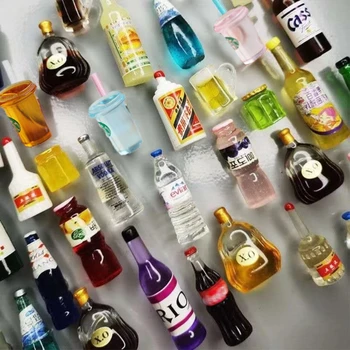 Getränkeflaschen Niedlichen Küche Kühlschrank Magneten Praktische Dekorative Magnetische Harz Home Decor