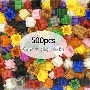 500pcs 8*8mm Diamant Bausteine PUPUKOU DIY 3D Kleine Ziegel Für Kinder Spielzeug Pädagogisches Kinder Geschenke