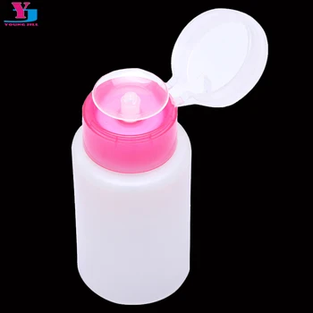 Top-Qualität-150ML Pink Leere Pumpe Flüssigkeit Alkohol Presse Nagellack Entferner Reiniger Flasche Dispenser Machen Up Nachfüllbar Container