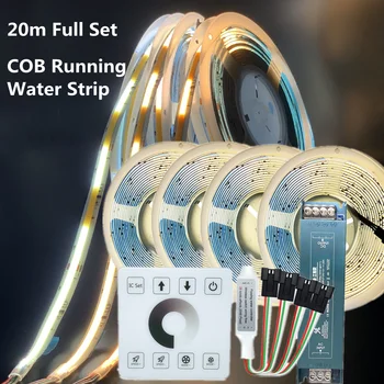 WS2811 COB Fließendem Wasser LED Streifen Licht Fließende Pferderennen Verfolgen Pixel Tape DC24V 360LEDs/m Flexible Cool Natural Warm White