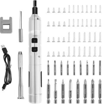 Elektrische Schraubendreher Wiederaufladbare 3,6 v Kleiner Akkuschrauber, USB-Schnell-lade-Schraubendreher-Kit, Geeignet für Haushalt