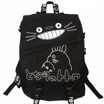 Anime Film Mein Nachbar Totoro Schwarz Cartoon Mein Nachbar Totoro Rucksack Rucksack Reisetasche Laptop Rucksack Student Schule Tasche