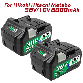 Upgrade 18V/36V MultiVolt Lithium-Ion Slide Battery 3.8 Ah/6.8 Ah für Hikoki Hitachi Metabo HPT 18V 36V Akku-Werkzeuge,BSL36A18