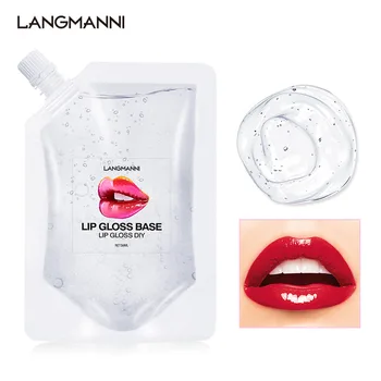 50 ml Lip Gloss Base Oil Natural Lip Glasur Feuchtigkeitsspendende Nicht-stick Tasse Lippenstift Transparent Gel für DIY Lip Gloss Make-up