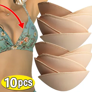 Frauen Zubehör Runde Weichen Schwamm Badeanzug Brust Push-Up BH Polsterung Brust Enhancer BH Schaum Einfügen Dreieck Brust Cup