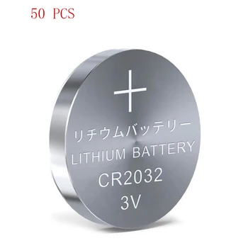 SUYIJIA 50Pcs 3V CR 2032 Taste Münze Zelle BR2032 DL2032 Lithium-Batterie CR2032-Batterien für den Taschenrechner Laser Uhr Batterien