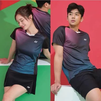 YY Herren-Sport-Kurzarm-T-shirt Schnell Trocknend Ultra-Dünne Atmungsaktive Tischtennis-Badminton-Women ' s T-SHIRT Jungen